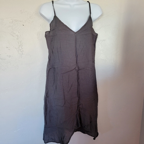 LACAUSA Grey Slip Dress XS Camisole Cami Semi-Sheer Lightweight Adjustable Strap - Picture 1 of 6